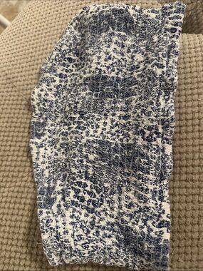 Blue and White Smocked tube top